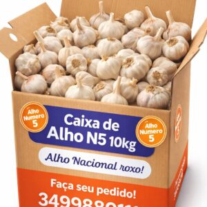 Caixa de Alho Nacional Roxo Nº 5 – 10kg